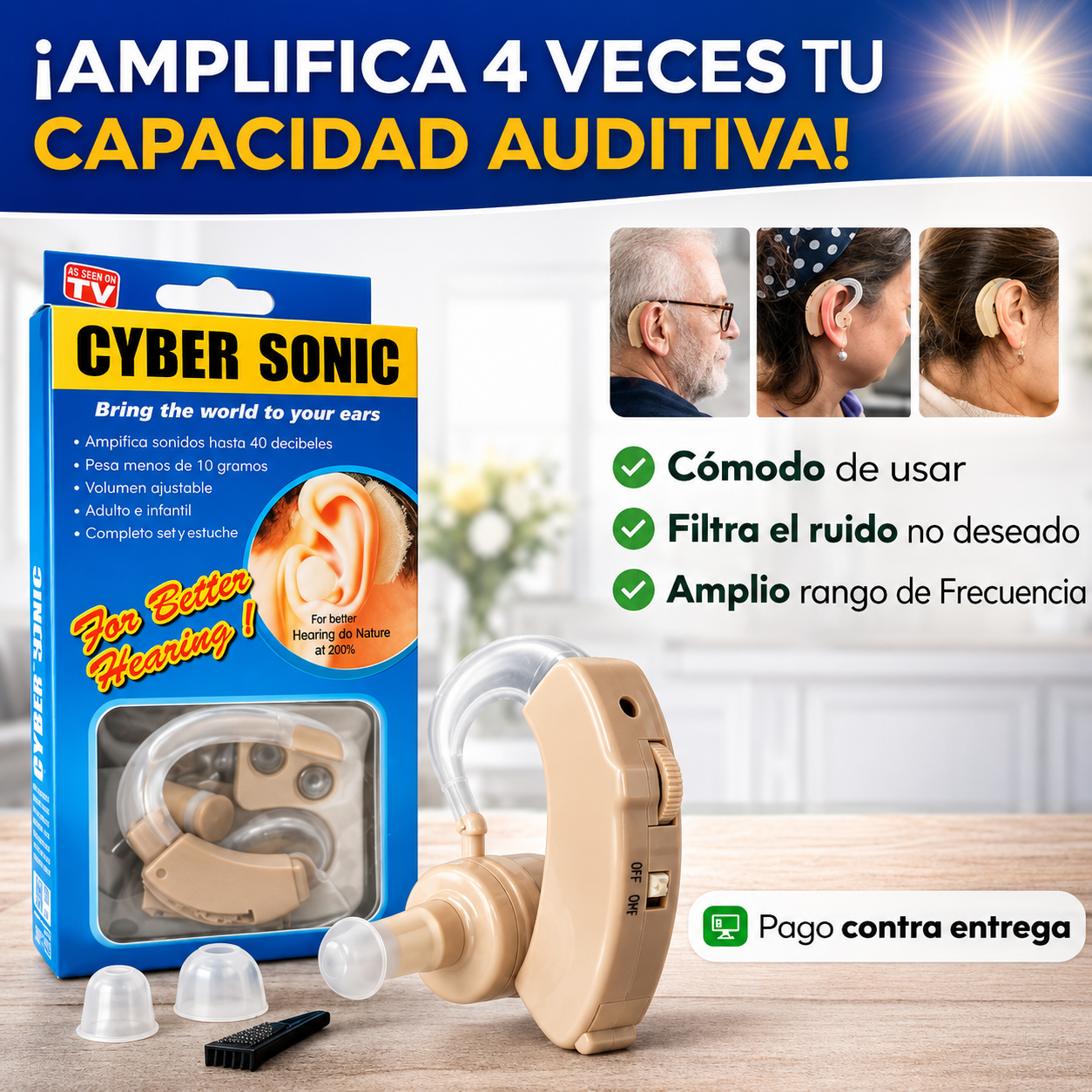 Audifono Amplificador Contra Sordera