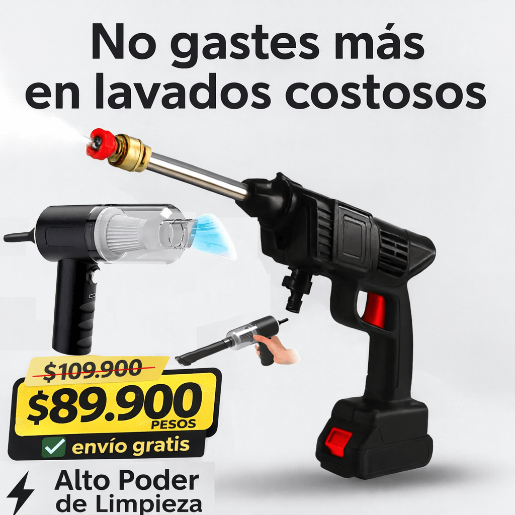 Kit Vacaciones - Hidrolavadora & Aspiradora - Portatil & Potentes