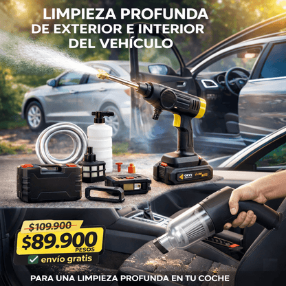 Kit Vacaciones - Hidrolavadora & Aspiradora - Portatil & Potentes